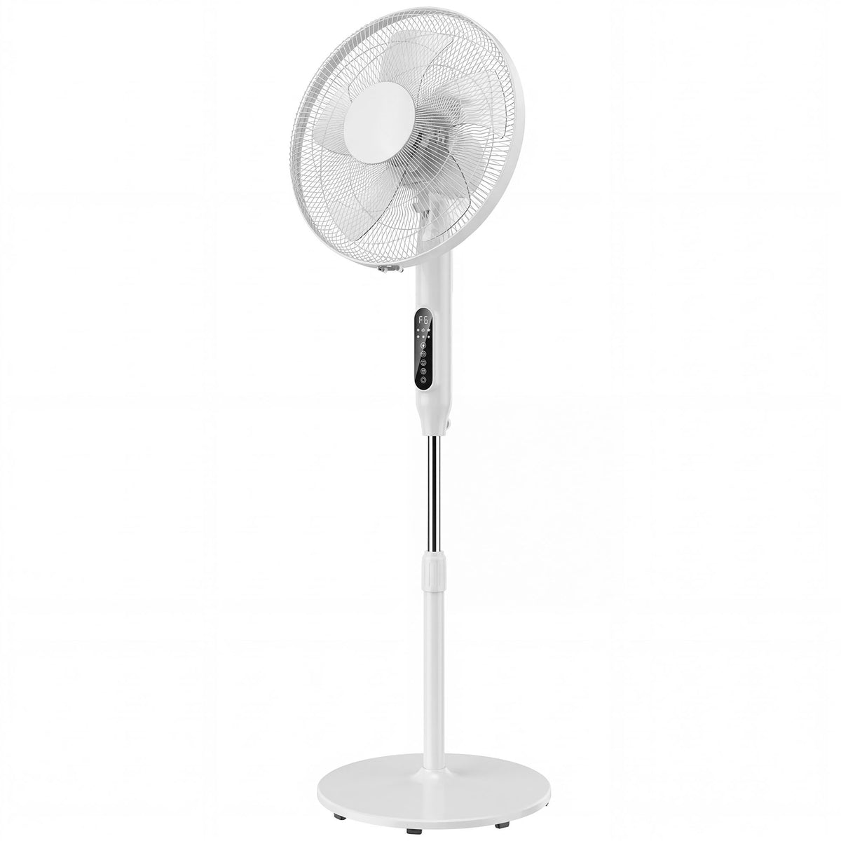 Pedestal Fan with Timer, Oscillation, Remote, White