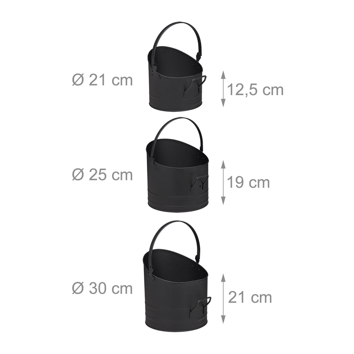 Pellet bucket set of 3