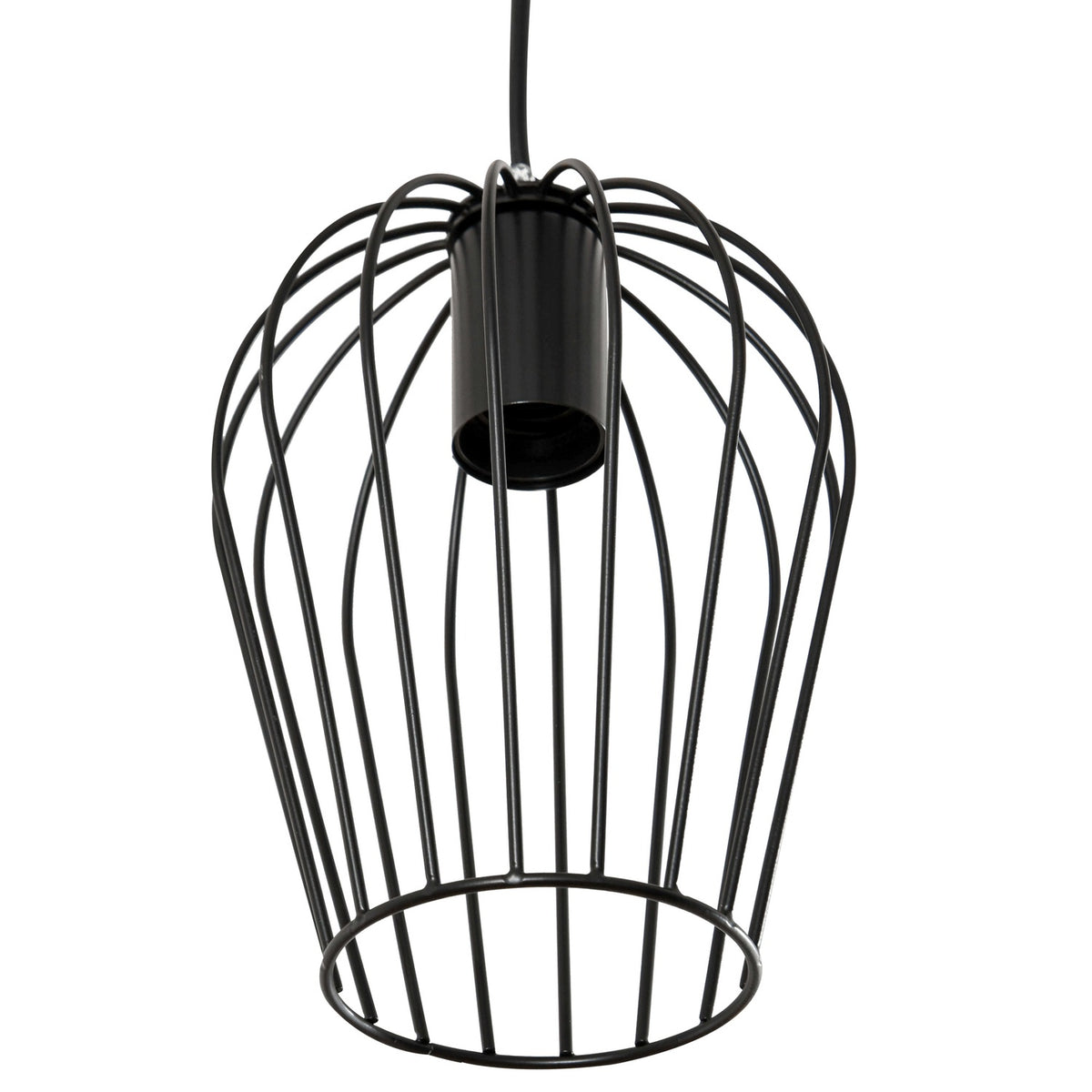 Pendant Light Modern, Geometric Hanging Lamp, Metal, Black, Ø38X145H Cm
