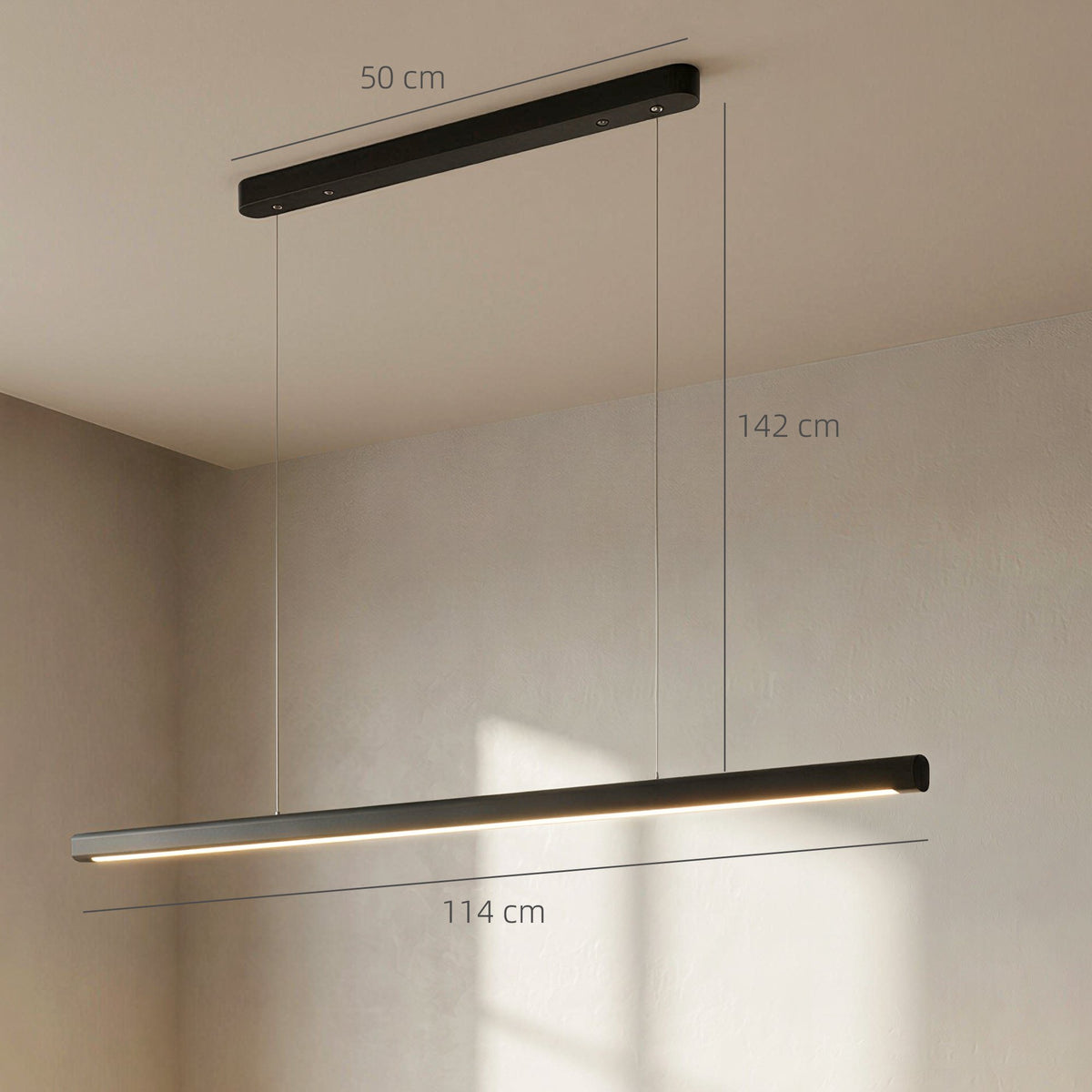 Pendant Light with Remote, Dimmable, Adjustable Color Temp