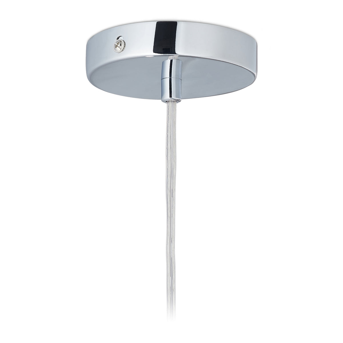 Pendant lamp in crystal with shade in velvet
