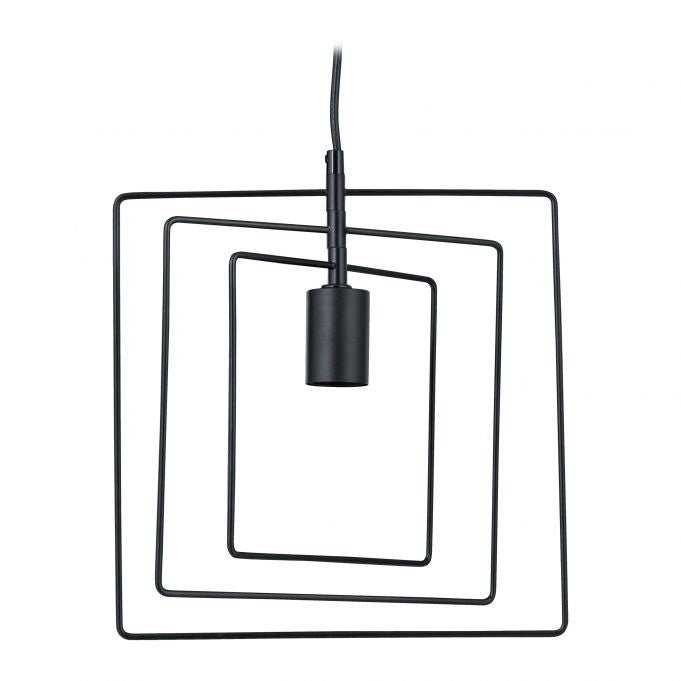 Pendant lamp square black
