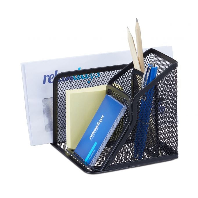 Pen holder in mesh with letter holder