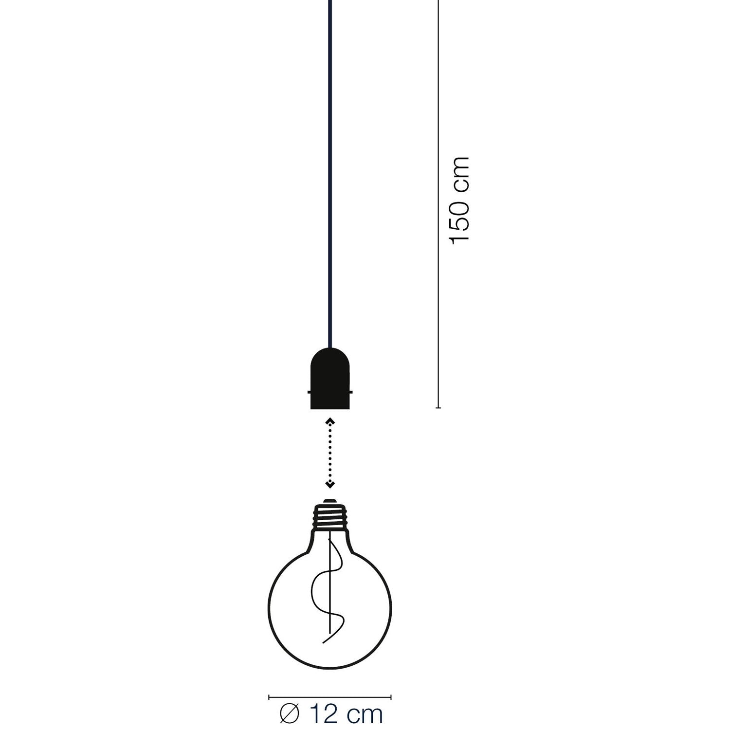 Penny Pendant lamp Gravity + DecoBulb XL Smoke