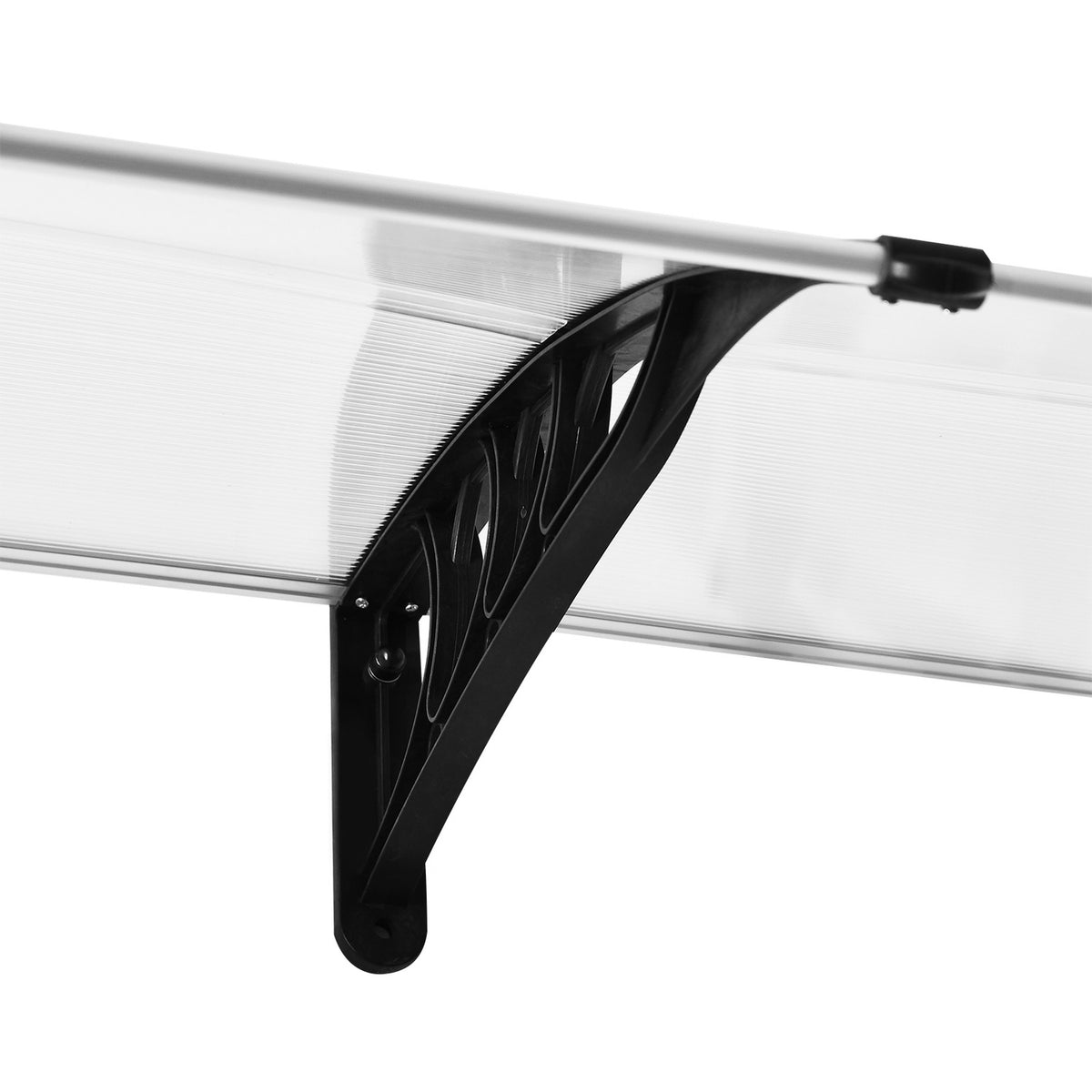 Pent Canopy Canopy For Front Door 75X195X23 Cm Canopy 5Mm Polycarbonate Sun Protection Rain Protection For Outside Aluminum Transparent