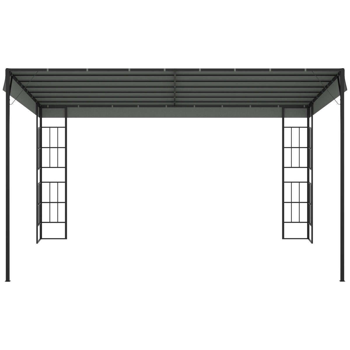 Pergola 4 X 3 M Garden Gazebo Gazebo Canopy Tent Metal Polyester Grey