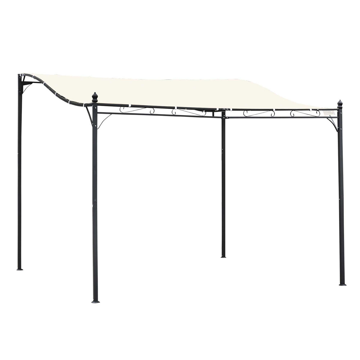 Pergola Garden Gazebo Canopy Tent Metal, Cream, 297X297Cm