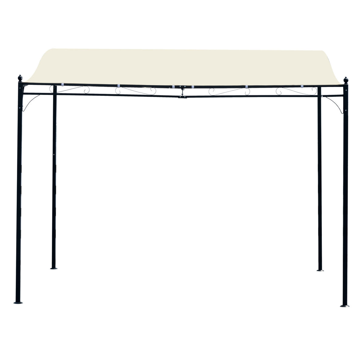 Pergola Garden Gazebo Canopy Tent Metal, Cream, 297X297Cm