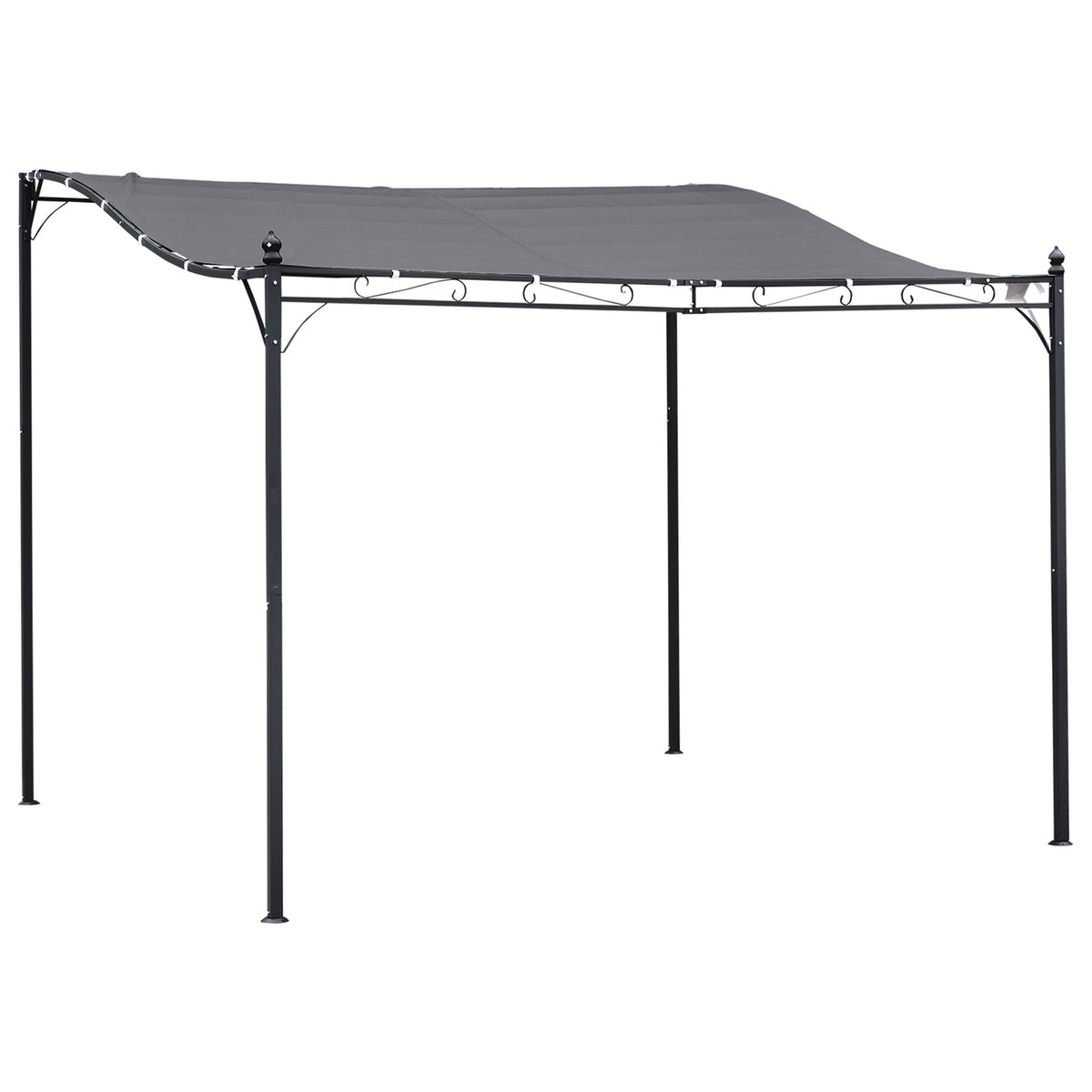 Pergola Garden Gazebo Gazebo Canopy Tent Metal Gray 297X297Cm