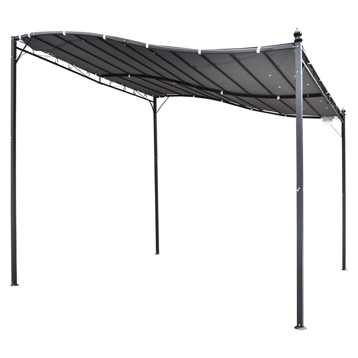 Pergola Garden Gazebo Gazebo Canopy Tent Metal Gray 297X297Cm
