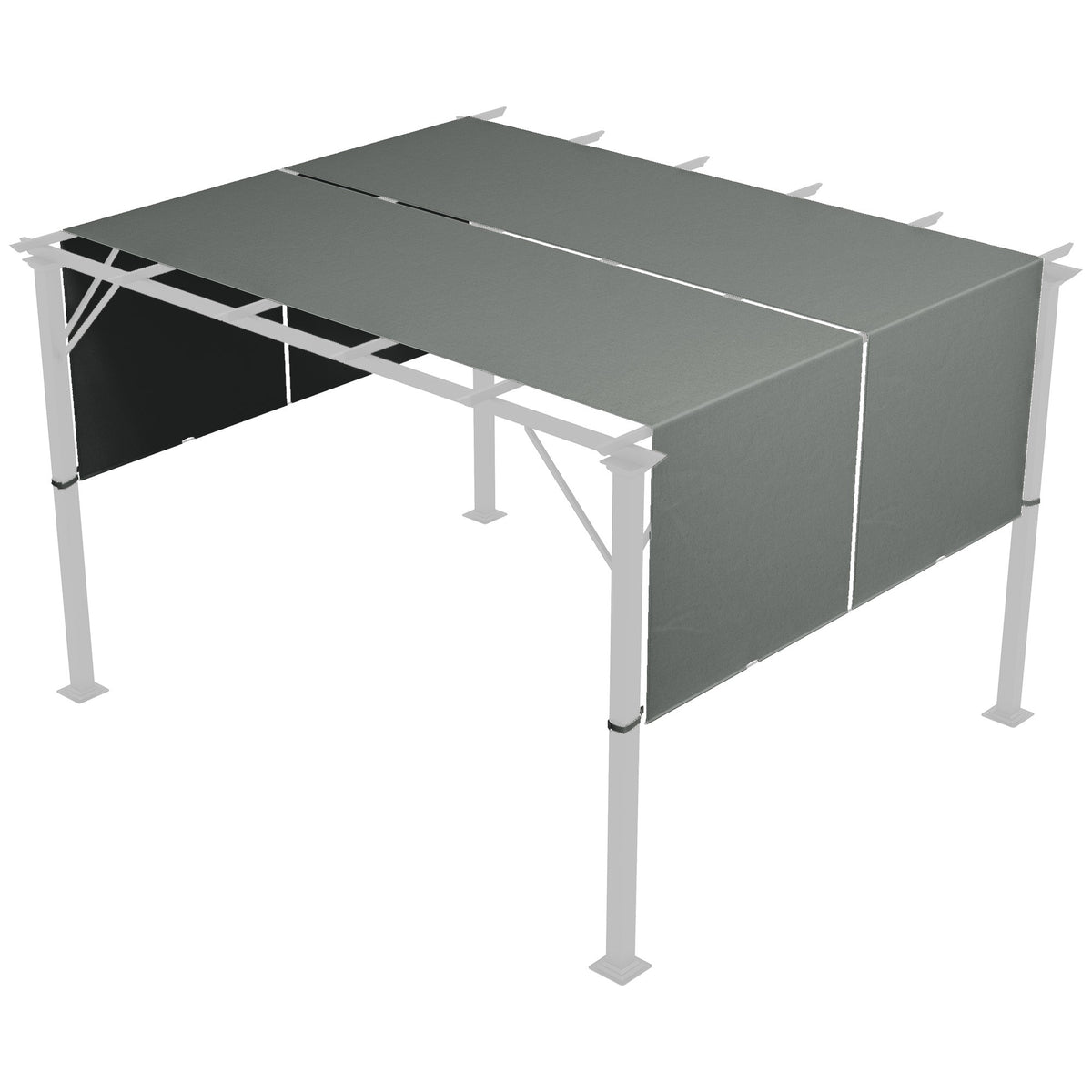 Pergola Replacement Canopy, UV Protection, 3x3m, Dark Grey