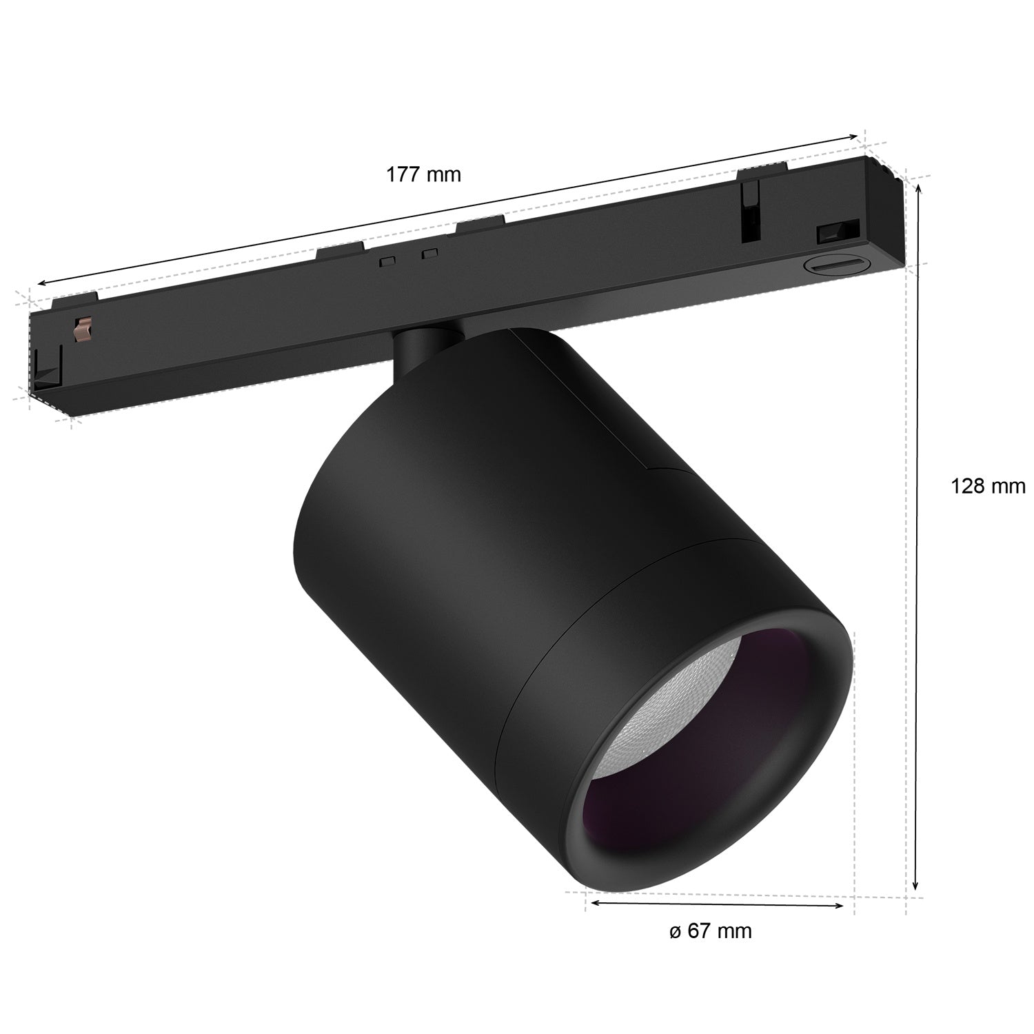 Perifo cylinder spotlight Black