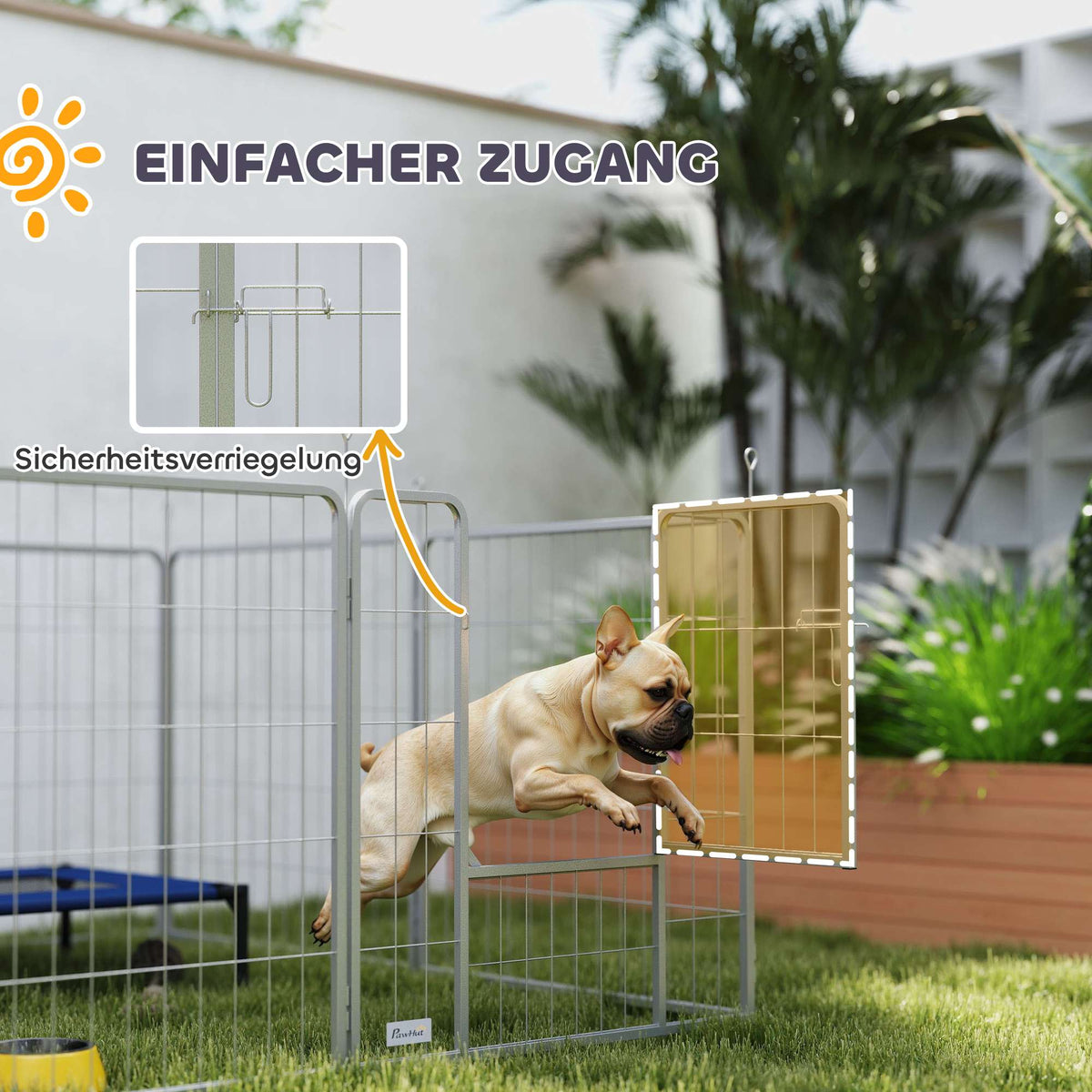 Pet Playpen, 8 Panels, Foldable Steel, Indoor/Outdoor