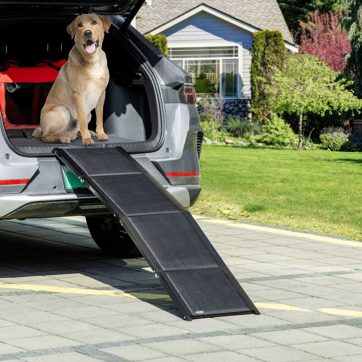 Pet Ramp, Folding Aluminum Dog Ramp, Non-Slip, For Cars, Trucks, Suvs, Up To 40Kg, Boot Ramp