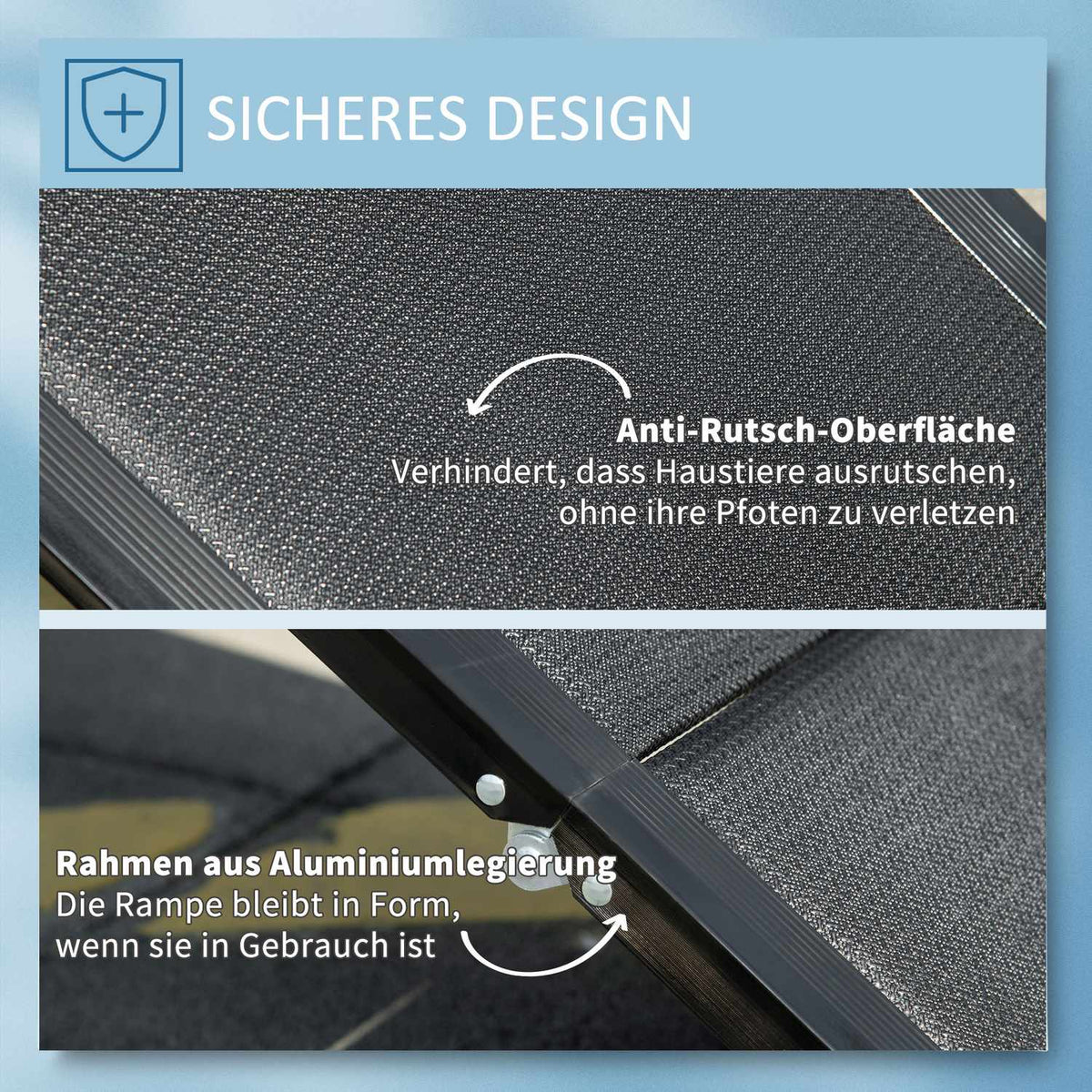 Pet Ramp, Folding Aluminum Dog Ramp, Non-Slip, For Cars, Trucks, Suvs, Up To 40Kg, Boot Ramp