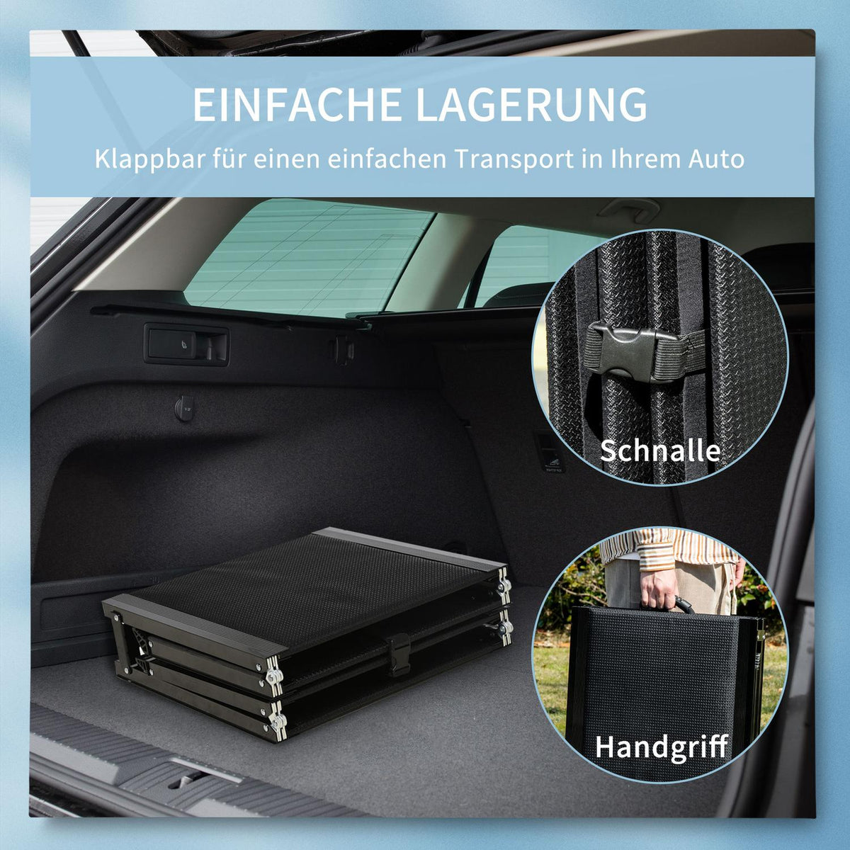 Pet Ramp, Folding Aluminum Dog Ramp, Non-Slip, For Cars, Trucks, Suvs, Up To 40Kg, Boot Ramp