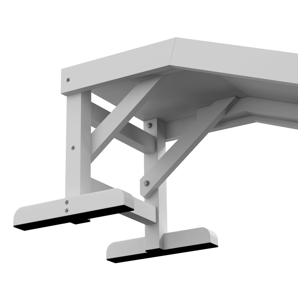 Pet Ramp With Non-Slip Carpet Pet Ladder Dog Ramp For Dogs Up To 30 Kg Pine Wood Polyester White + Gray 125 X 40 X 35.5 Cm