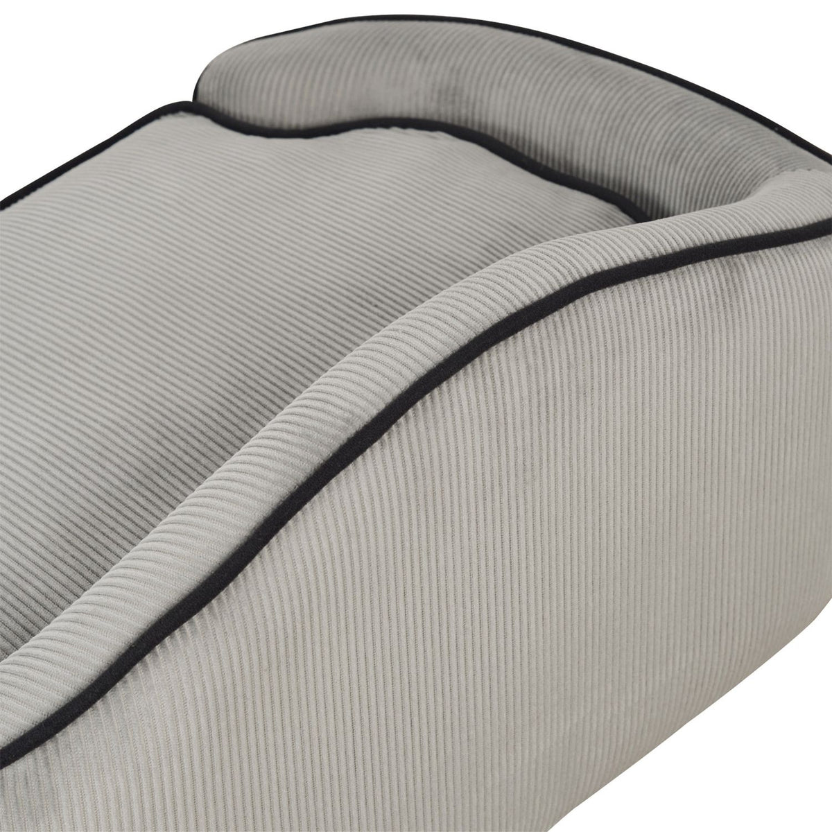 Pet Sofa Cozy Dog Bed Made Of Natural Wood & Plush, Gray, 66.5X45X35.5Cm