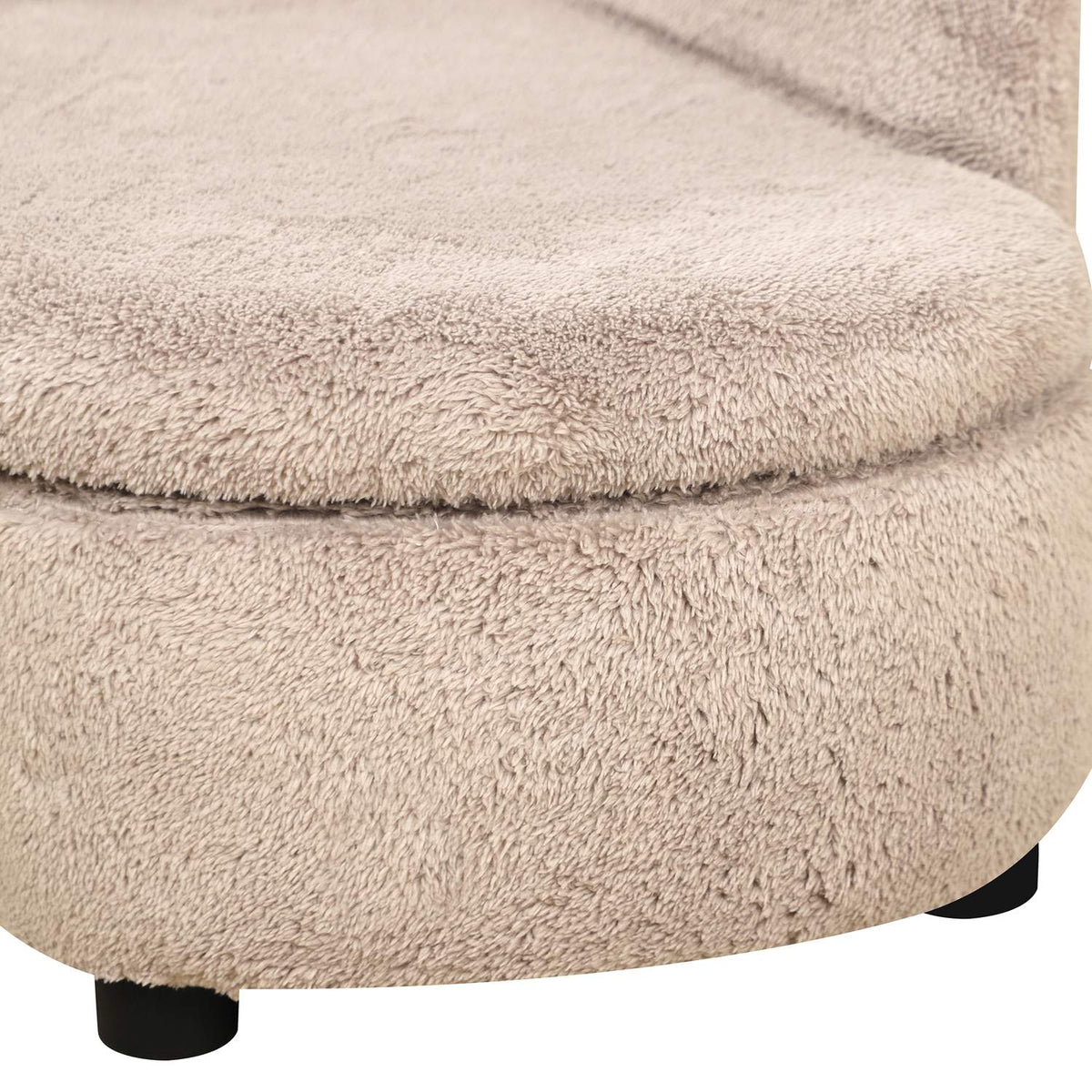 Pet Sofa Dog Bed With Hidden Storage & Sturdy Cover, Beige, 80X40X46Cm