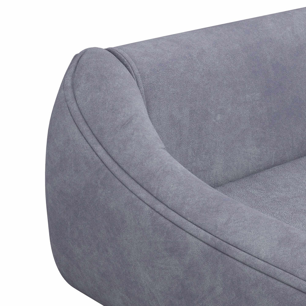 Pet Sofa in Grey Velvet, Removable Cushion, 102 x 58.5 x 42.5 cm