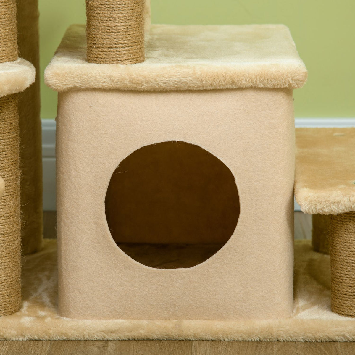 Pet Stairs, 3/4-Step Height-Adjustable Cat Stairs With Sleeping Cave, 2-In-1 Dog Ramp Climbing Aid For Cats Up To 5Kg
