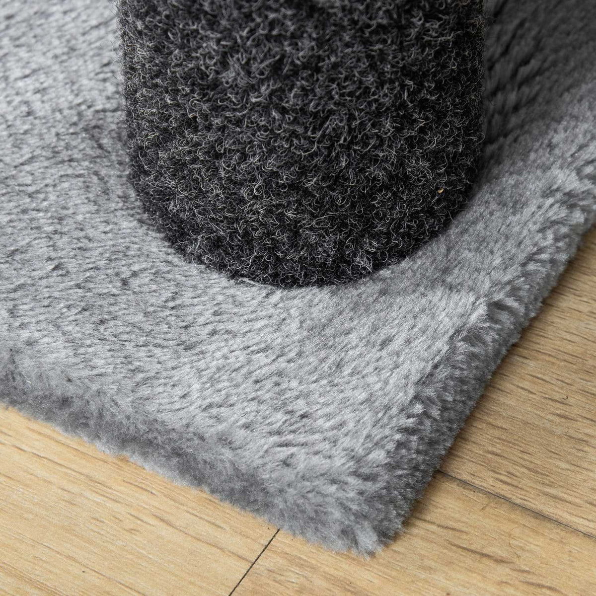 Pet Stairs Cat Stairs With Scratching Post Ball 4-Step Dog Stairs Animal Stairs Chipboard Plush Jute Gray 60 X 40 X 64 Cm