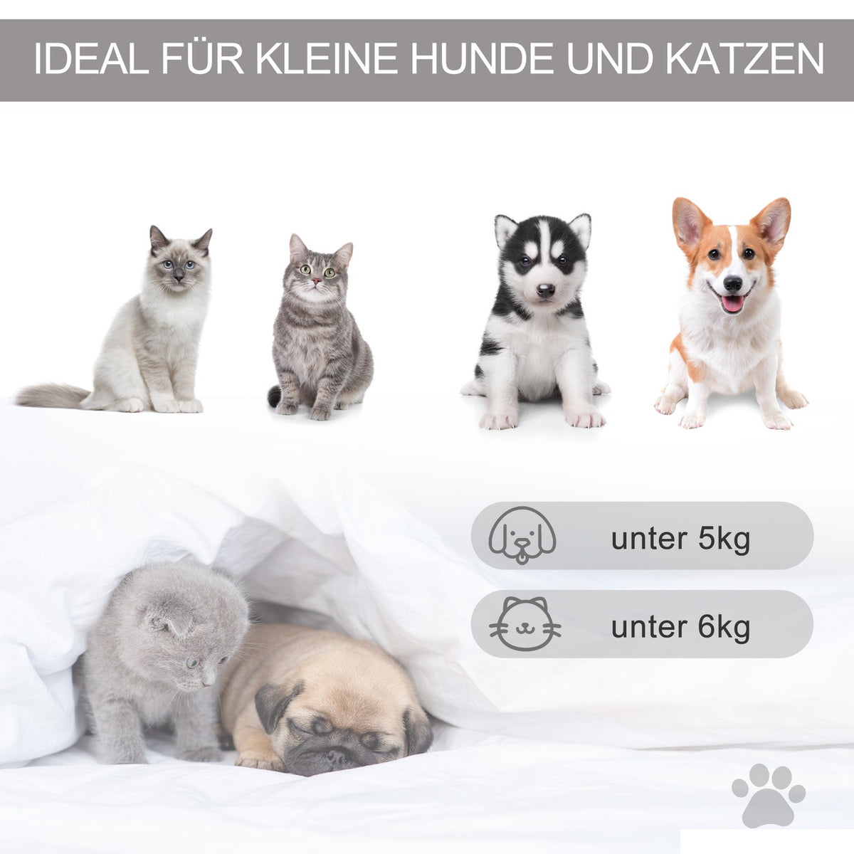 Pet Tent Cozy Cat House & Dog Tent With Soft Cushion Plush Felt Machine Washable Gray 58X58X80Cm
