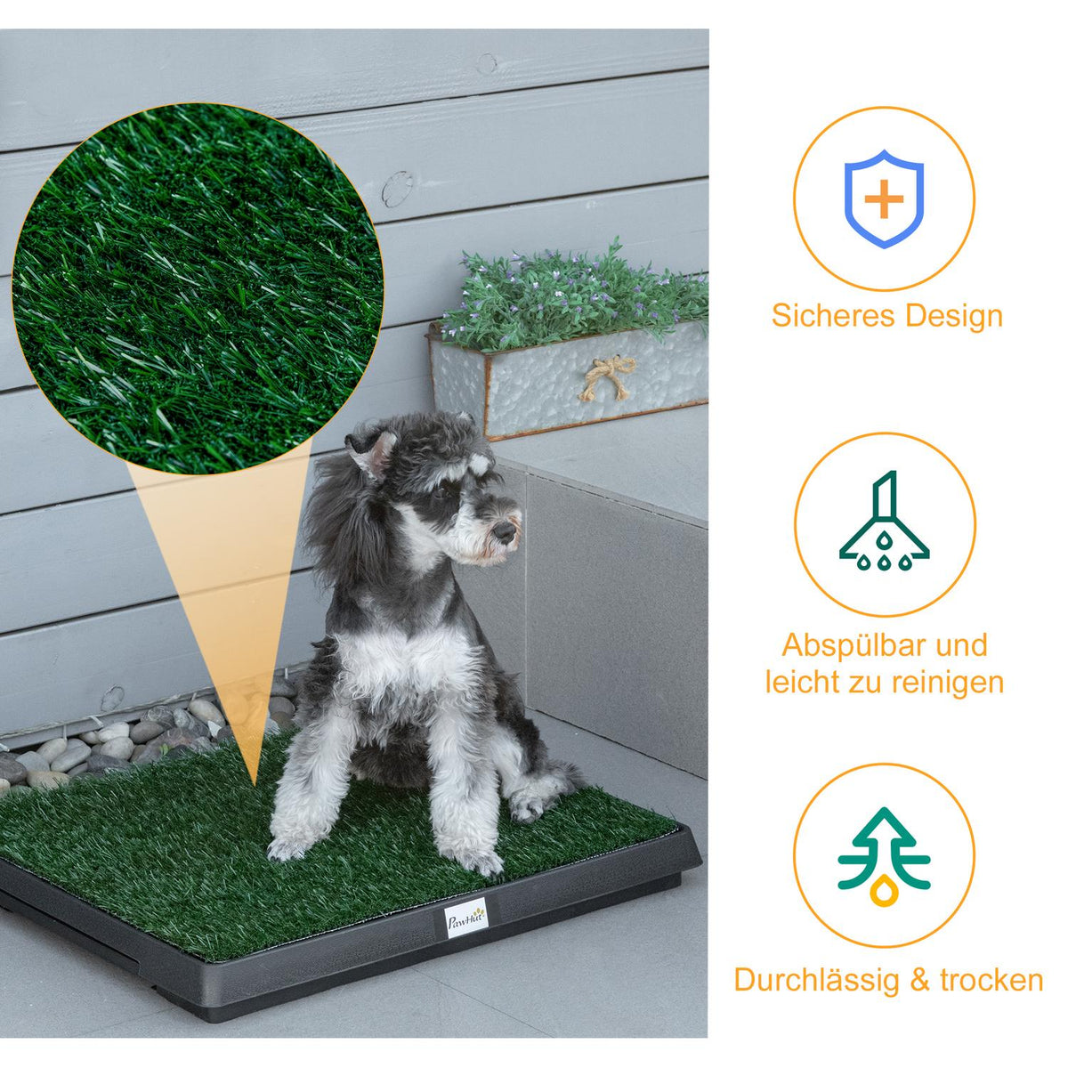 Pet Toilet Artificial Grass Dog Toilet Apartment Balcony 63X51X6Cm