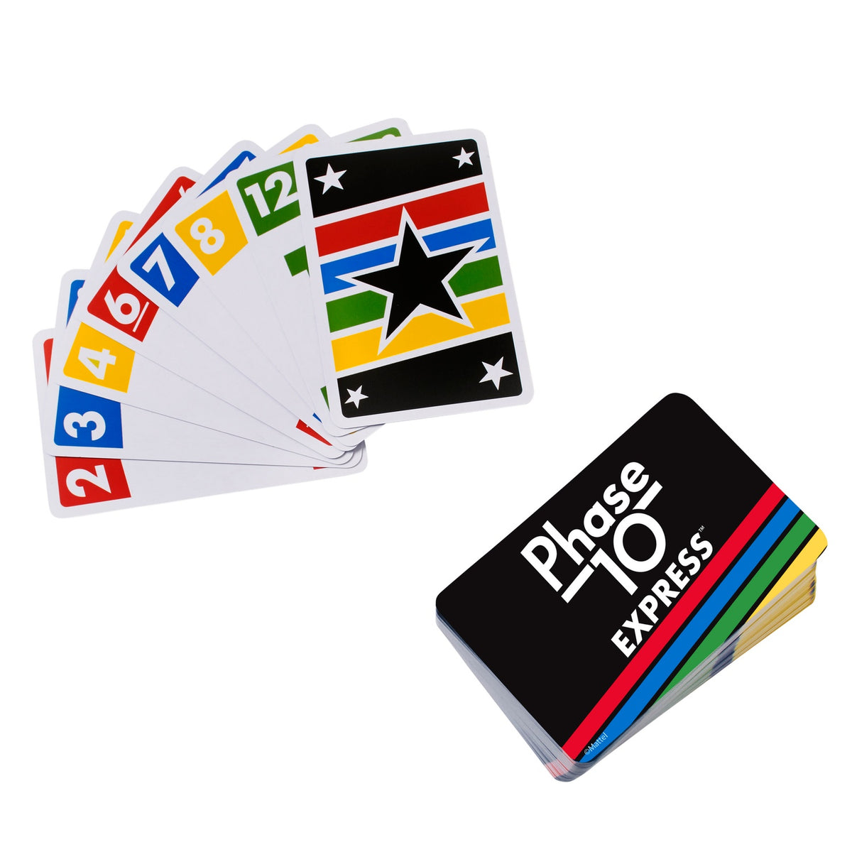 Phase 10 Express Card Game, Fast Play, 2-3 Players
