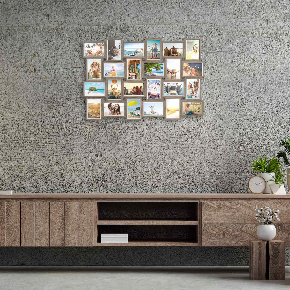 Photo frame with collage for 24 photos