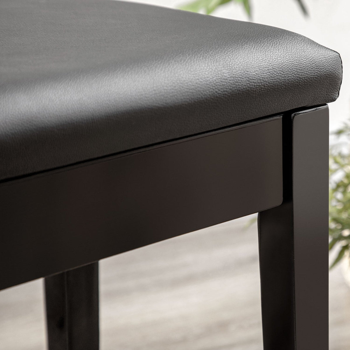 Piano Bench, Height-Adjustable Piano Stool With Hidden Storage Space, Piano Bench With Leather Cushion, Black, 75 X 35 X 49 Cm