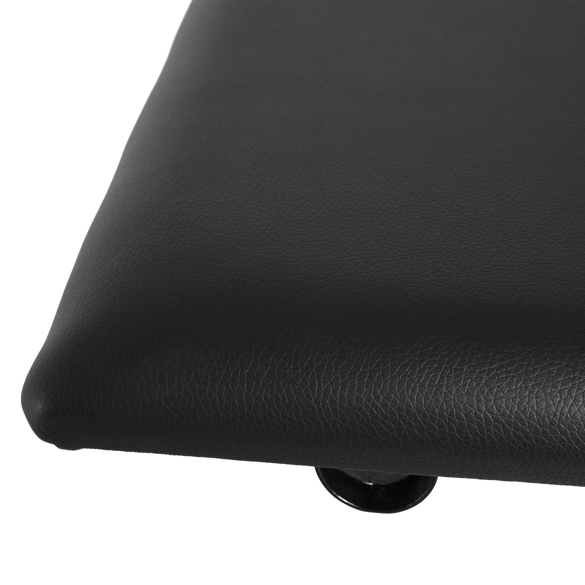 Piano Stool Piano Bench Height Adjustable Foldable Metal Faux Leather Foam Black 39 X 29 X 37-47 Cm