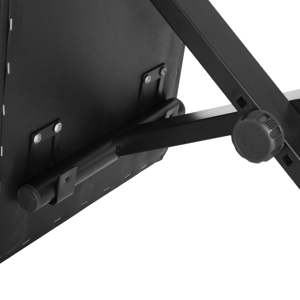 Piano Stool Piano Bench Height Adjustable Foldable Metal Faux Leather Foam Black 39 X 29 X 37-47 Cm