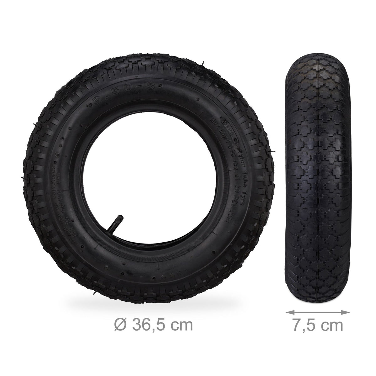 Pick-up truck tire 3.50-8 with inner tube