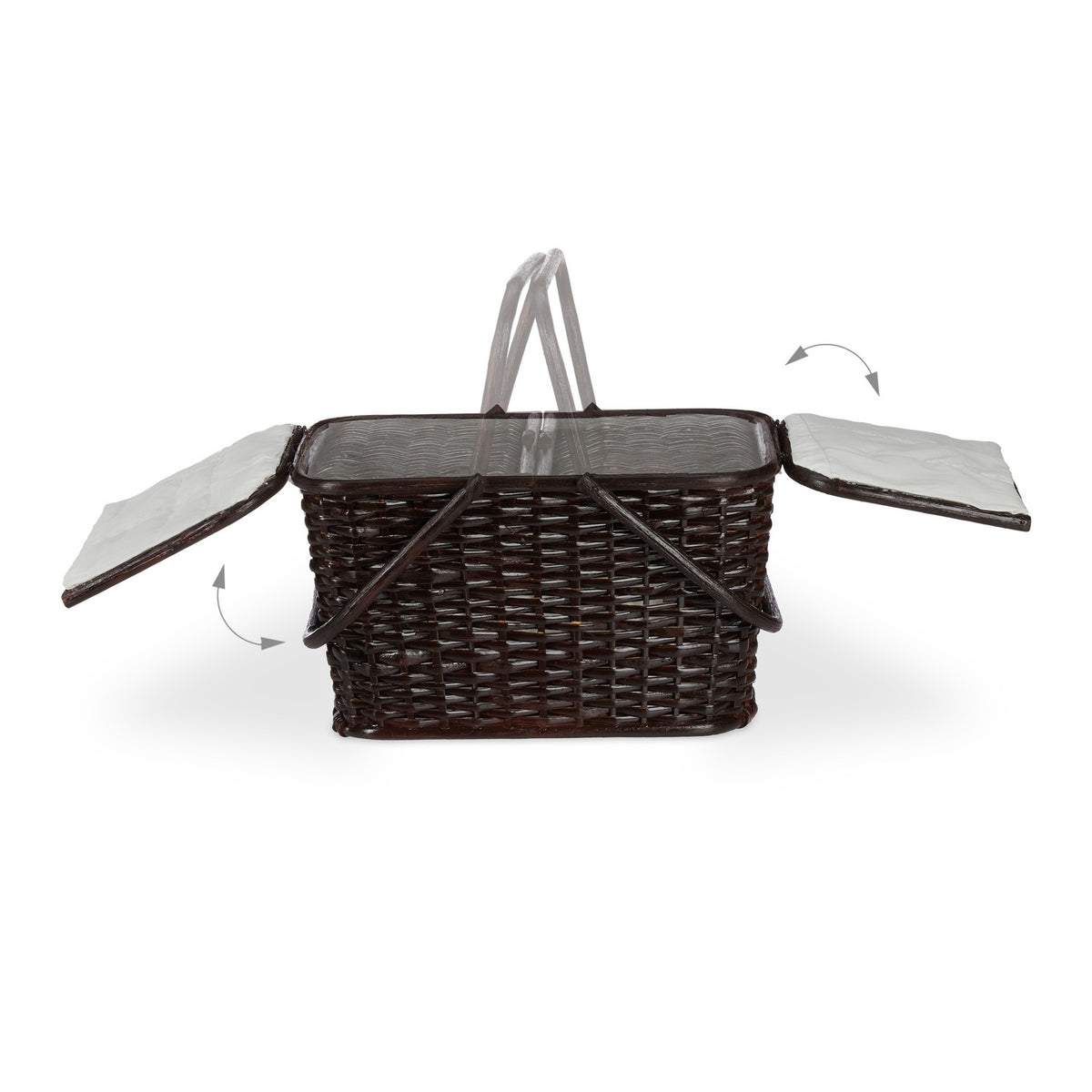 Picnic basket with lid