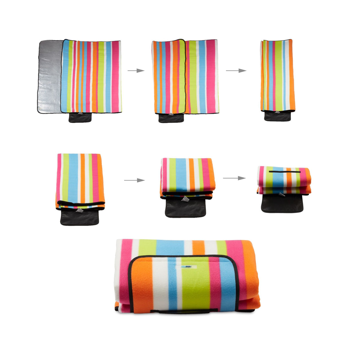 Picnic blanket 200 x 200 cm striped