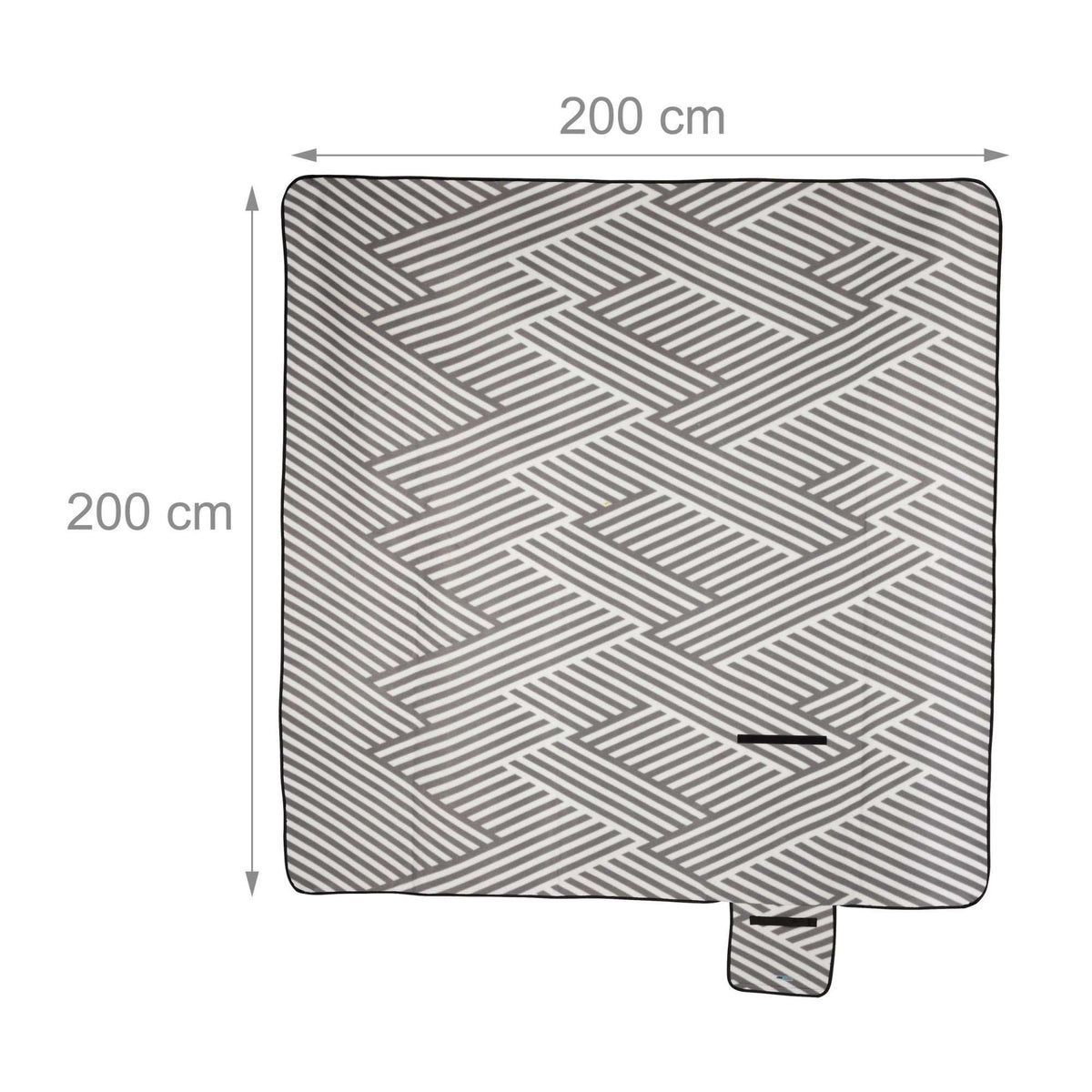 Picnic blanket 200 x 200 cm striped