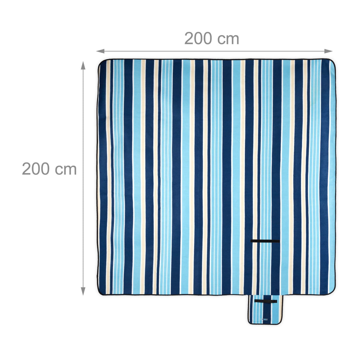 Picnic blanket 200 x 200 cm striped