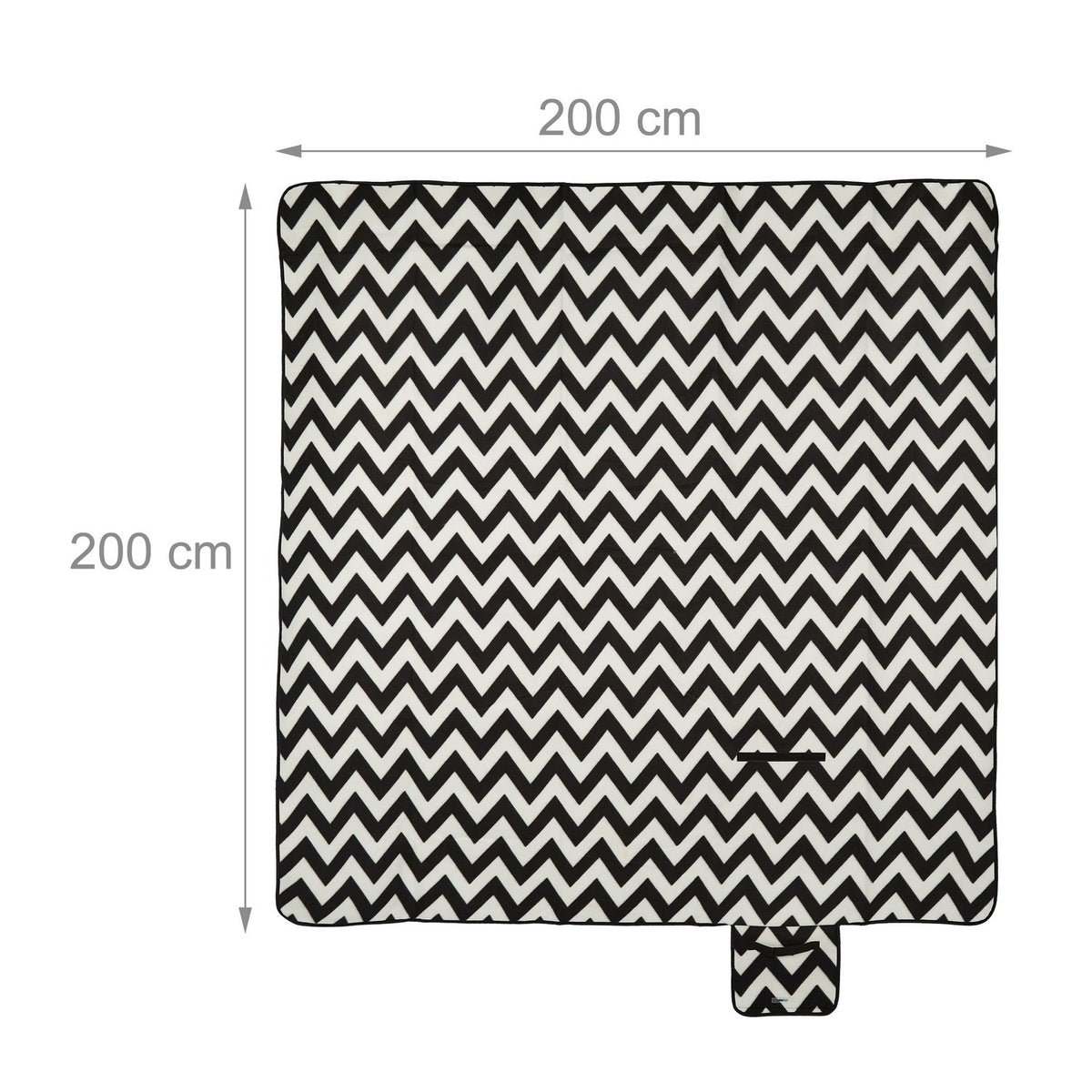 Picnic blanket 200 x 200 cm zigzag
