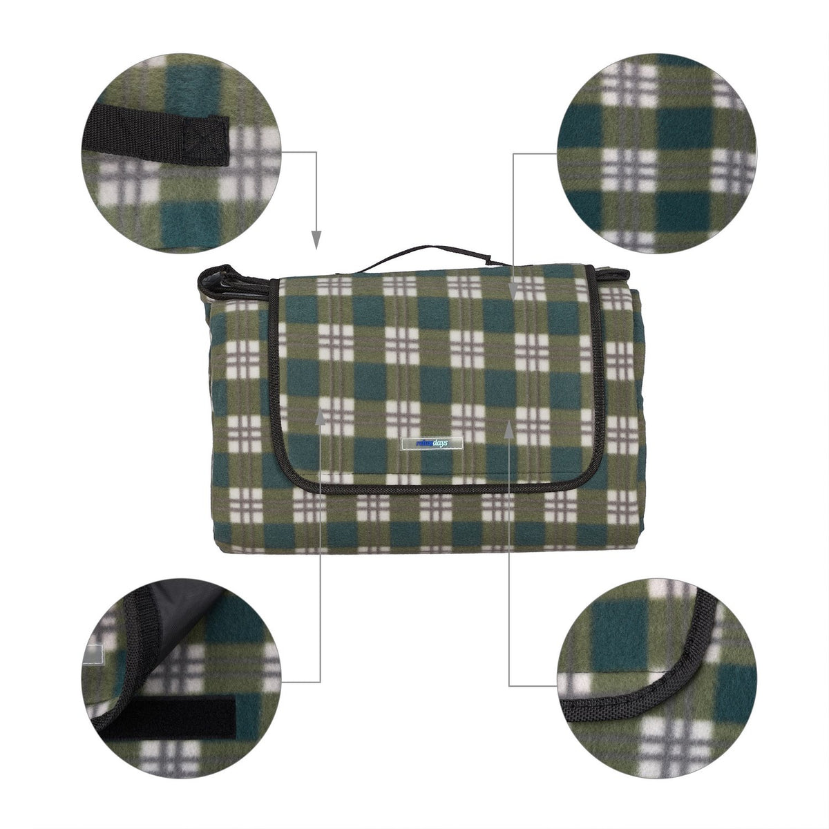Picnic blanket 200 x 300 cm checkered