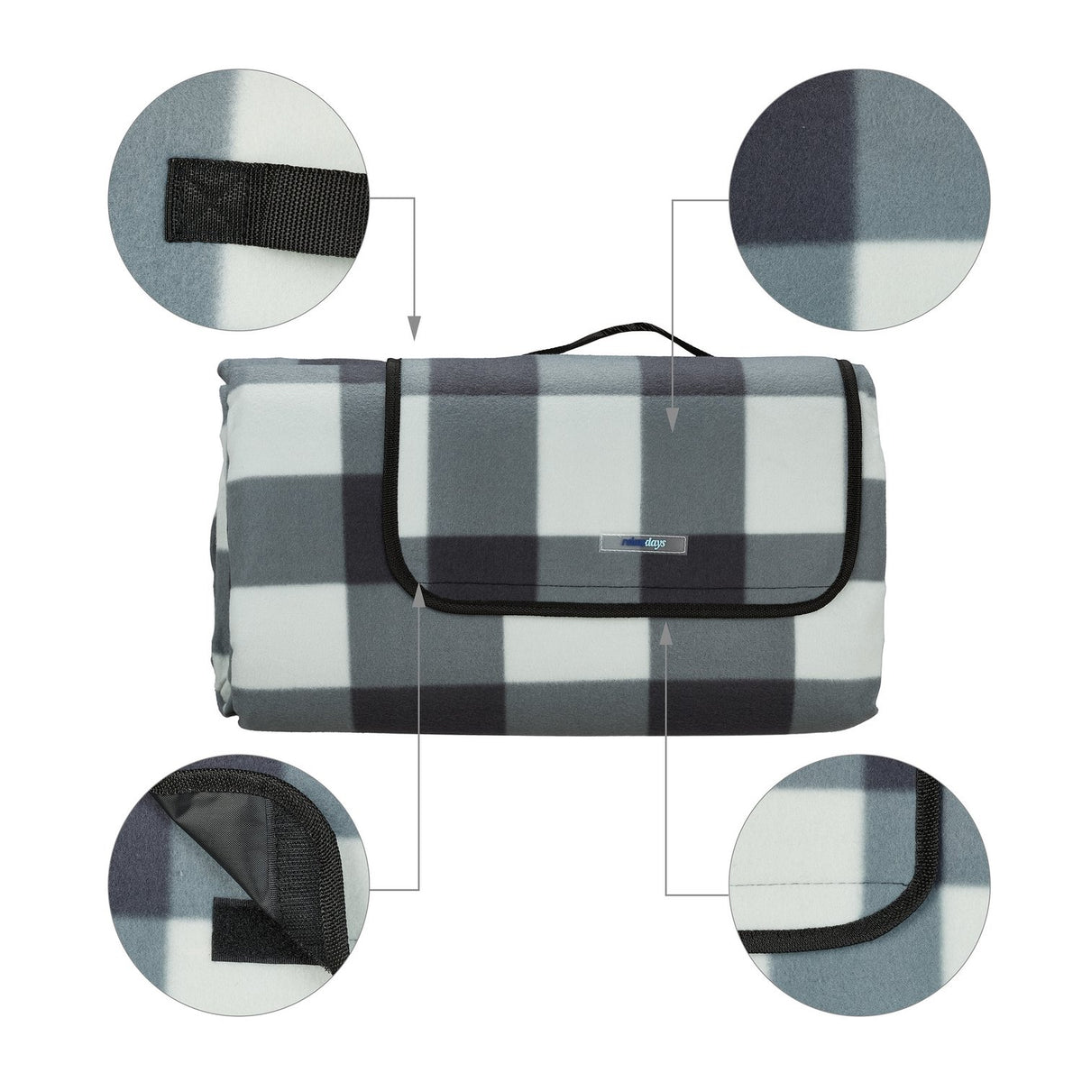 Picnic blanket 300 x 200 cm checkered