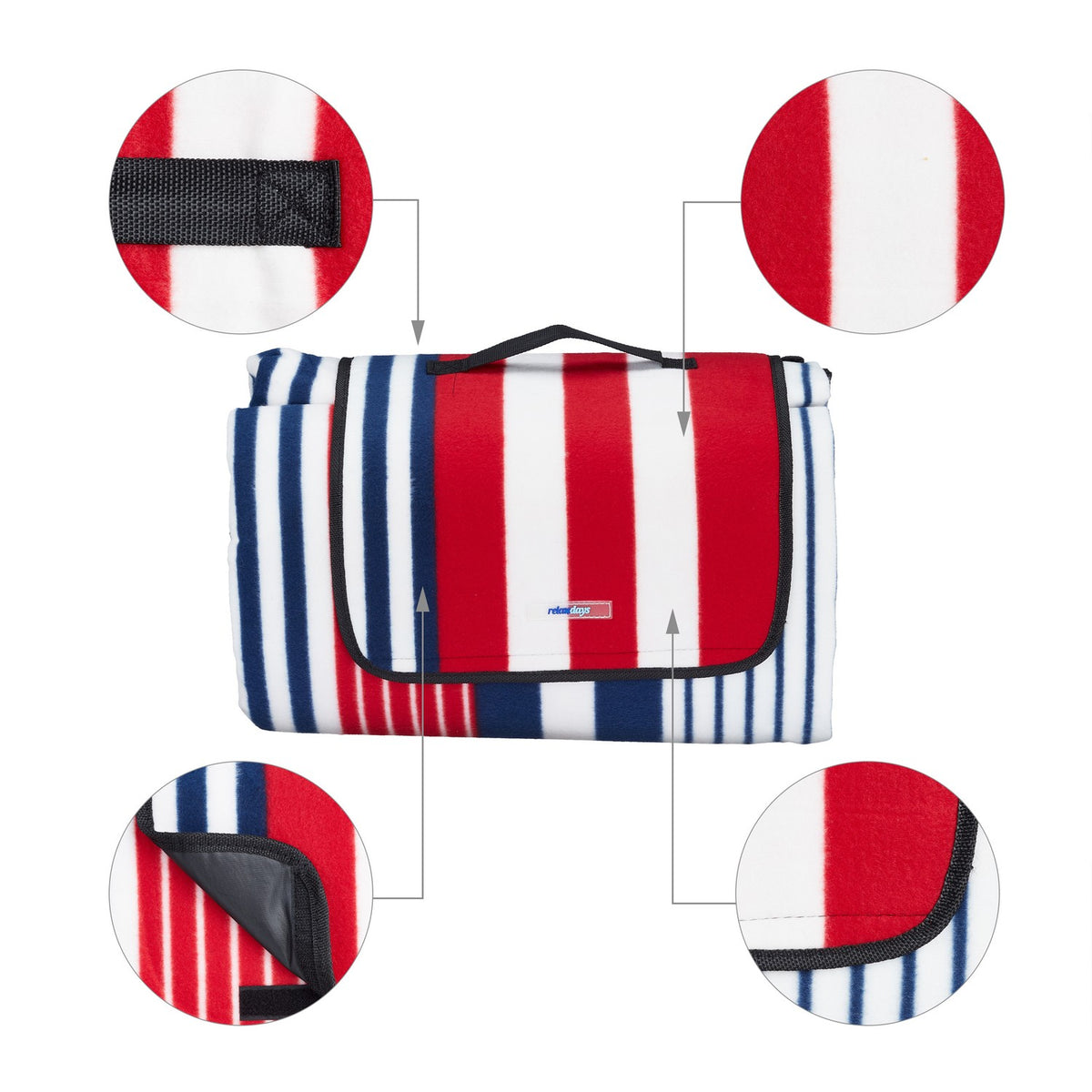 Picnic blanket 300 x 200 cm striped