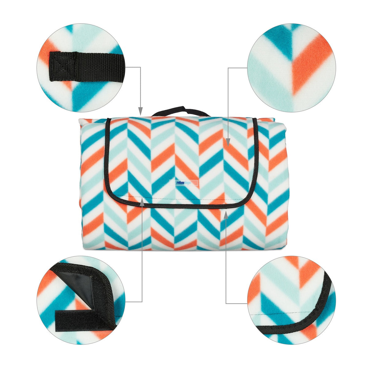 Picnic blanket 300 x 200 cm zigzag