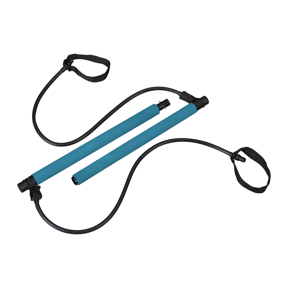 Pilates bar with resistance bands