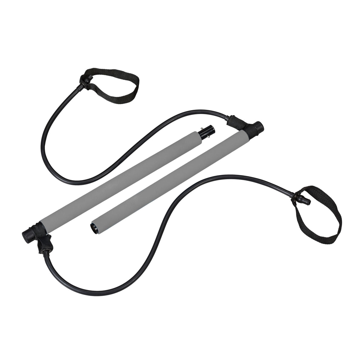 Pilates bar with resistance bands
