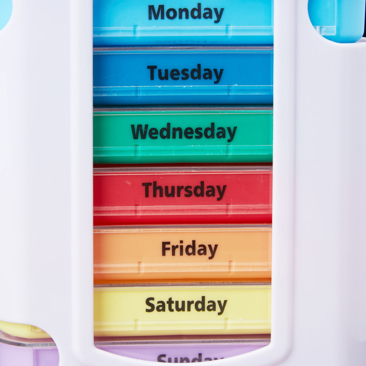 Pillbox 7 days 4 compartments English