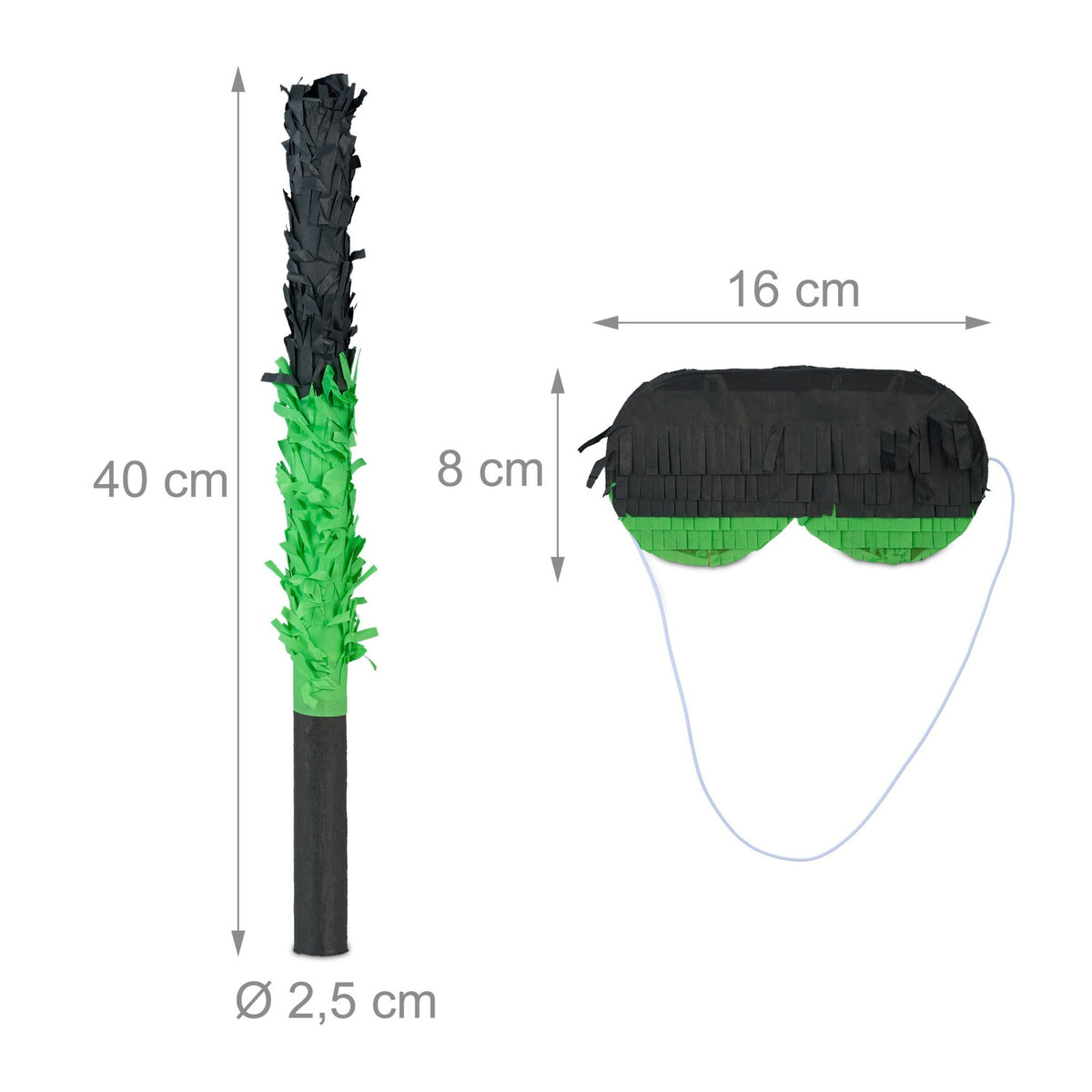 Pinata set with stick and mask