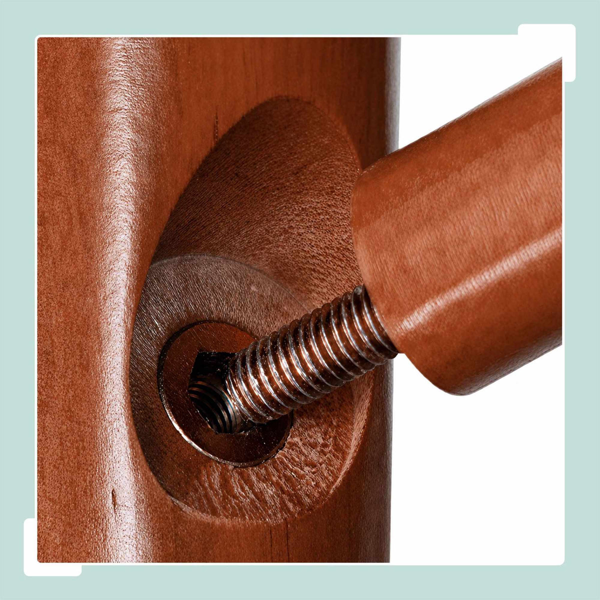 Pine Coat Stand, 8 Hooks, Dark Brown, Adjustable Height