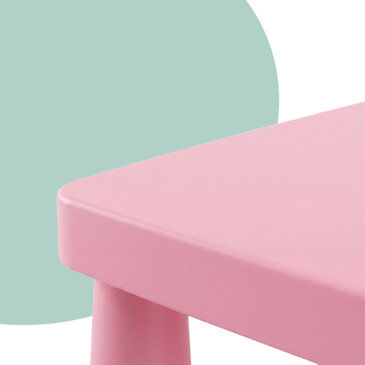 Pink 3-Piece Children's Table and Chair Set, Plastic