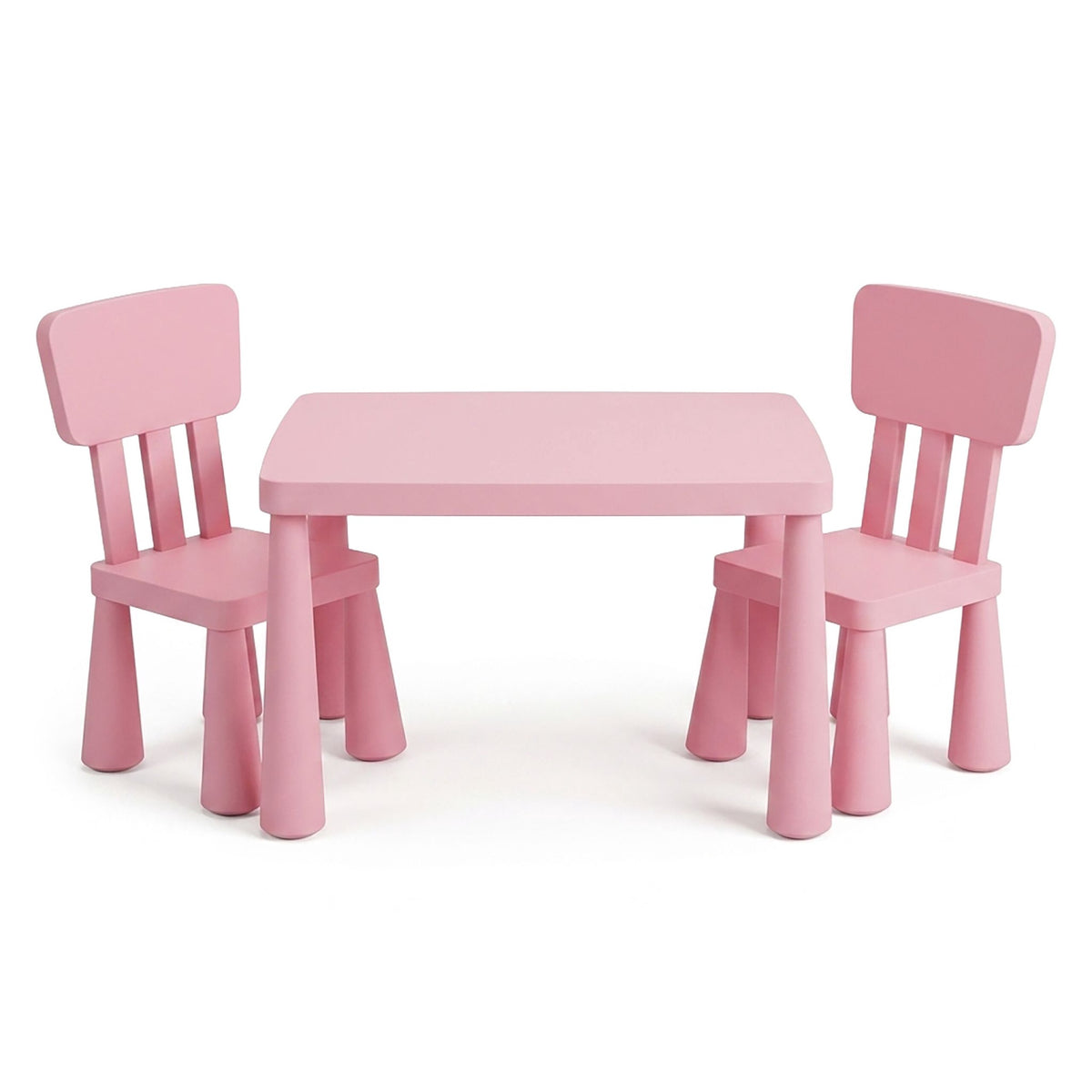 Pink 3-Piece Children's Table and Chair Set, Plastic